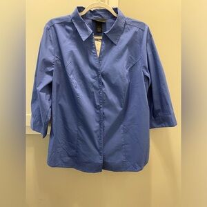 Blue Lane Bryant button up blouse cotton blend size 16 wide NWT